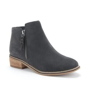Blondo Women's 7.5 Gray Suede Leather Bootie Waterproof